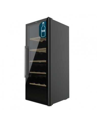 Cecotec Bolero GrandSommelier 98000 Black Vinoteca 98 Botellas - Capacidad 201L - Silencioso 37dB - Luz LED - Pantalla LED -