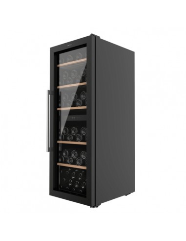 Cecotec Bolero GrandSommelier Duo 77000 Black Vinoteca para 77 Botellas - Capacidad 193L - Silencioso 43dB - Luz LED -