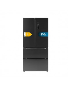 Cecotec Bolero CoolMarket FD 510 Dark E Frigorifico Puerta Francesa de 4 Puertas - Capacidad 510L - Total Nofrost -