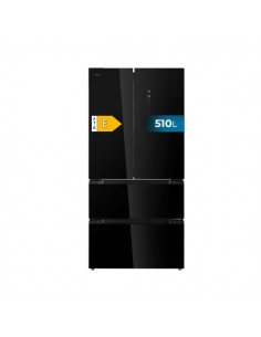 Cecotec Bolero CoolMarket FD 510 Glass E Frigorifico Puerta Francesa de 4 Puertas - Capacidad 510L - Total Nofrost -