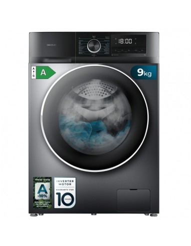 Cecotec Bolero DressCode 9500 Inverter Steel A Lavadora de Carga Frontal - Capacidad 9kg - Velocidad 1400rpm - Seguro