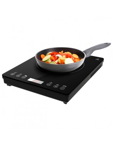 Cecotec Full Magma Slim Placa de Induccion Portatil - Potencia 2000W - 8 Niveles de Potencia - Temporizador - Pantalla Tactil
