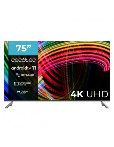 Cecotec A3 series ALU30075 Televisor Smart TV sin Marco de 75" LED con Resolucion 4K UHD - Android TV 11 - Dolby Vision y