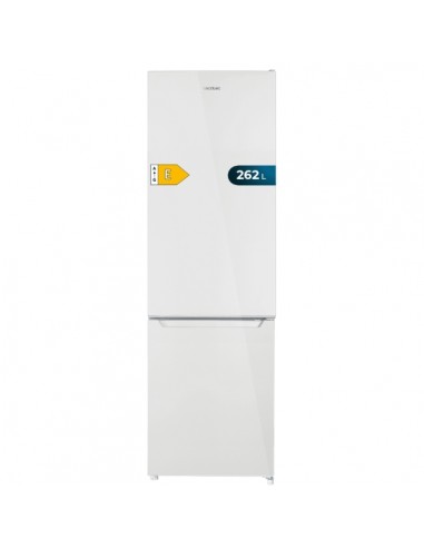 Cecotec Bolero CoolMarket Combi 262 White E Frigorifico Combi - Capacidad 262L - Luz LED - Defrost - Bandejas Interiores de