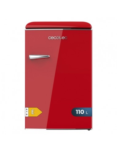 Cecotec Bolero CoolMarket TT Origin 110 Red E Mini Frigorifico - Capacidad 110L - Cajon para Hielo - Luz Interior - Tirador