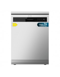 Cecotec Bolero Aguazero 6200 Inox D Lavavajillas de 60cm - 14 Cubiertos - Temperatura Regulable - Bandeja para Cubiertos - 6