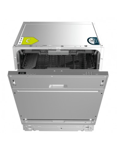 Cecotec Bolero Aguazero 6500 Full-BI C Lavavajillas Integrable de 60cm - 15 Cubiertos - Temperatura Regulable - Bandeja para