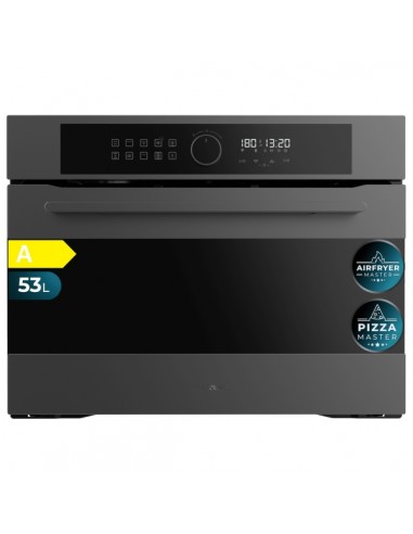 Cecotec Bolero Hexa AF314500 Matt A Horno Integrable - Capacidad 53L - Temperatura Regulable - Piedra para Pizzas de 35cm -