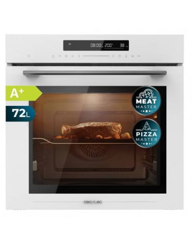 Cecotec Bolero Hexa SM406000 Glass White A-Horno Integrable con Microondas - 2900W - Capacidad 72L - Temperatura Regulable -
