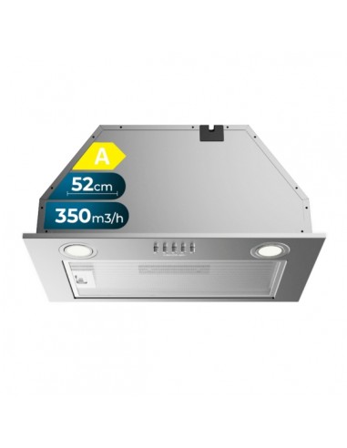 Cecotec Bolero Flux IM 523500 Inox A Campana Extractora de 52cm - 70W - Succion 350m3 h - Luz LED - Incluye Accesorios -