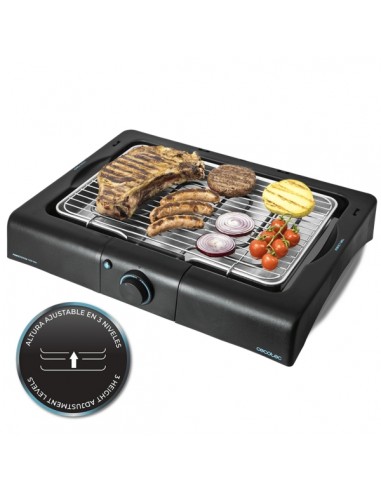 Cecotec PerfectSteak 4200 Way Barbacoa Electrica de Sobremesa - 2400W - Parrilla de Acero Inoxidable - Altura Ajustable -