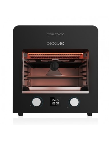 Cecotec Txuletaco 8000 Inferno Horno para Asar - 2200W - Temperatura 850Â°C - Parrilla de Hierro - Piedra y Bandeja para