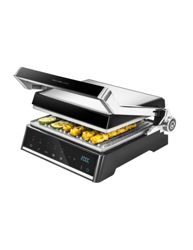 Cecotec RockânGrill Smart Parrilla Electrica - 2000W - Sistema Autocook - Revestimiento Antiadherente - Apertura 180Â