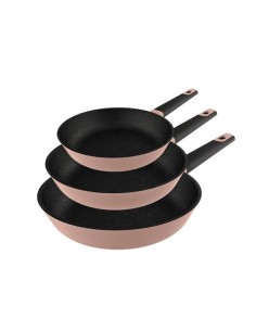 Cecotec Polka Experience Gravity Pack de 3 Sartenes de 18-22 y 26cm - Aluminio Fundido - Teflon Antiadherente - Apto