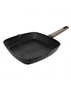 Cecotec Polka Excellence Grill Force Sarten Cuadrada de 28cm - Aluminio Fundido - Teflon Antiadherente - Libre de PFOA - Apto