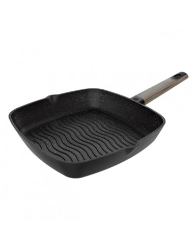 Cecotec Polka Excellence Grill Force Sarten Cuadrada de 28cm - Aluminio Fundido - Teflon Antiadherente - Libre de PFOA - Apto