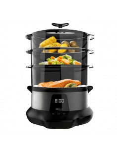 Cecotec Vapovita 3000 Pro Vaporera - Potencia 1000W - Capacidad 1L - Acero Inoxidable - Apto para Lavavajillas - Temporizador