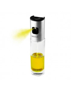 Cecotec Polka Aceitera con Spray - Dosis Precisa - Resistente y Anticorrosiva - Cuerpo de Vidrio Transparente - Ligera y