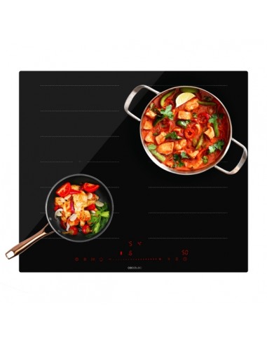 Cecotec Bolero Squad I 4300 FullFlex Cocina de Induccion Encastrable - 7400W - Detector de Sartenes - Temporizador - Control