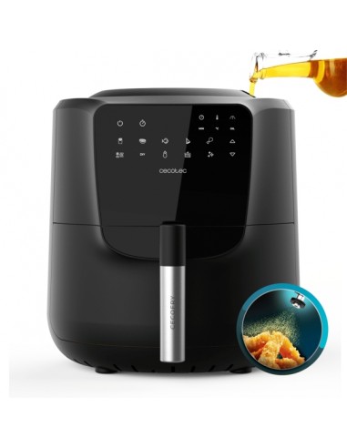 Cecotec Cecofry Rain Freidora sin Aceite - 1550W - Autodosificador de Aceite - Capacidad 5.5L - Panel Multifuncion - 8 Menus