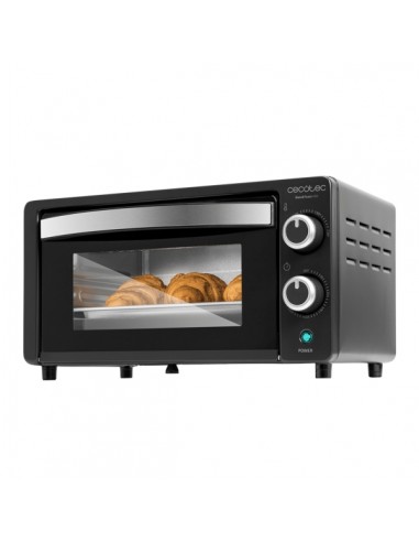 Cecotec Bake and Toast 1090 Horno de Sobremesa - 1000W - Capacidad de 10L - Temporizador - Puerta Doble Cristal -