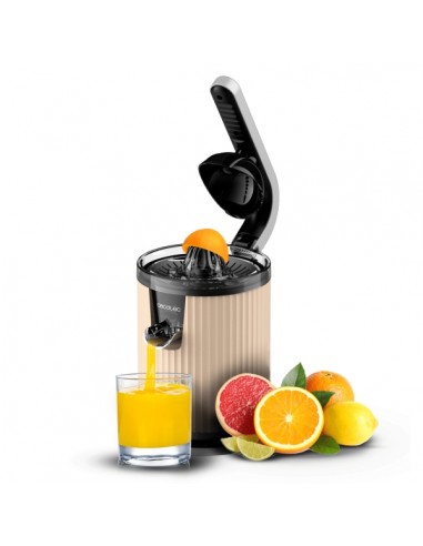 Cecotec Xqueeze RetroJuice 600 Exprimidor Electrico - 600W - Filtro de Acero Inoxidable - Conos Desmontables - Palanca de