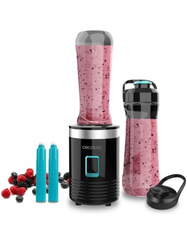 Cecotec Power Titanium 350 EasyGo Batidora de Vaso Portatil - Potencia 350W - Ergonomico - Apto para Lavavajillas - Tubos