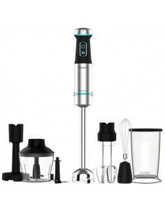 Cecotec Power TitanBlack 1200 XL PerfectCreamandCrush Batidora de Mano - 1200W - Cuchillas de Titanio - Campana