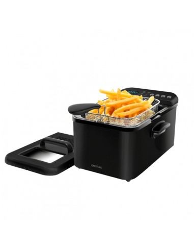 Cecotec Cleanfry Luxury 3000 Freidora Electrica - 2400W - Capacidad 3.2L - Pantalla Digital - 5 Programas Preconfigurados -