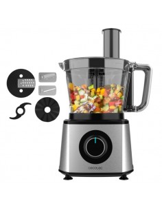 Cecotec Paprika 2000 Procesador de Alimentos - 2000W - Varias Velocidades - Incluye Accesorios - Acero Inoxidable - Color