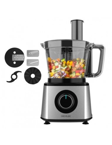 Cecotec Paprika 2000 Procesador de Alimentos - 2000W - Varias Velocidades - Incluye Accesorios - Acero Inoxidable - Color