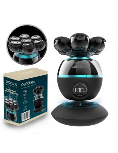 Cecotec Bamba PrecisionCare Skull Shaver Afeitadora Inalambrica para Cabeza - 7 Cuchillas Flotantes - Pantalla de Bateria -