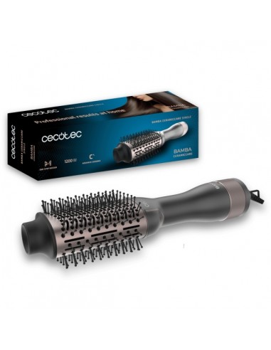 Cecotec Bamba CeramicCare Single Cepillo Alisador 3 en 1 - 1200W - 3 Temperaturas - 2 Velocidades - Revestimiento Ceramico -