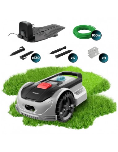 Cecotec Conga GrassHopper 300 Robot Cortacesped Inteligente - Cobertura hasta 300m2 - Adaptacion Automatica a Irregularidades