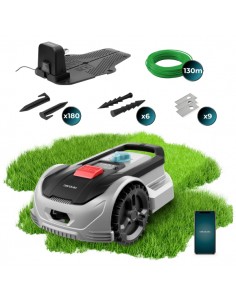 Cecotec Conga GrassHopper 500 Connected Robot Cortacesped Inteligente - Cobertura de 500m2 - Adaptacion Automatica a