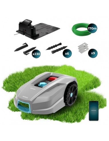 Cecotec Conga GrassHopper 800 Connected Robot Cortacesped Inteligente - Cobertura hasta 800m2 - Resistente al Agua IPX5 -