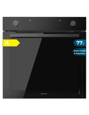 Cecotec Bolero Hexa C126001 Glass Black A Horno Convencional Integrable - Potencia 2800W - Capacidad 77L - Puerta de Cristal