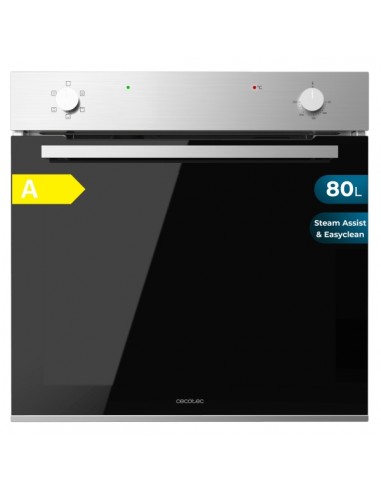 Cecotec Bolero Hexa C126400 Line A Horno Convencional Integrable - Potencia 2800W - Capacidad 80L - Puerta de Cristal Doble -