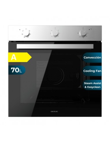 Cecotec Bolero Hexa M236000 Inox Time A Horno Multifuncion Integrable - Potencia 2800W - Capacidad 70L - Puerta Triple de