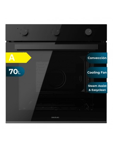 Cecotec Bolero Hexa M236000 Dark Inox Time A Horno Multifuncion Integrable - Potencia 2800W - Capacidad 70L - Puerta Triple