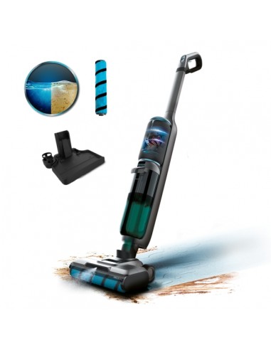 Cecotec FreeGo Wash and Vacuum Spray Fregona Electrica - 250W - Funcion Aspirador - Autonomia 35min - Pantalla Digital -