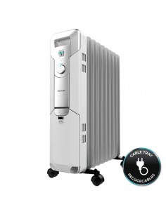 Cecotec ReadyWarm 9000 Space Radiador de Aceite con 9 Modulos de 150x580mm - 2000W - Calienta hasta 20m2 - 3 Niveles de