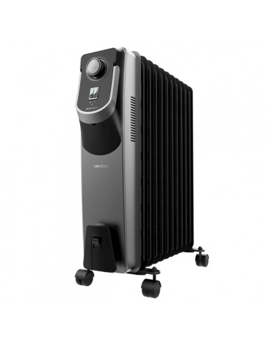 Cecotec ReadyWarm 11000 Space 360 Black Radiador de Aceite con 11 Modulos de 150x580mm - 2500W - Calienta hasta 28m2 -