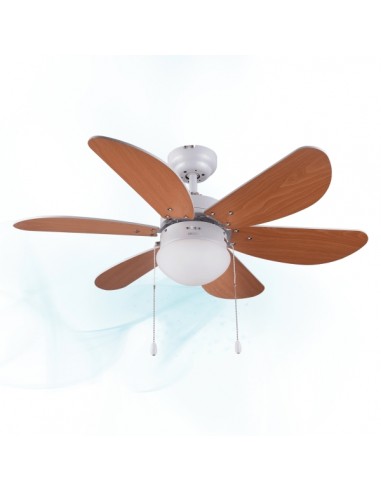 Cecotec EnergySilence Aero 360 Ventilador de Techo con 6 Aspas Reversibles y Luz - 50W - 91cm de Diametro - Silencioso - Modo
