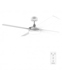 Cecotec EnergySilence Aero 5200 White Line Ventilador de Techo con 4 Aspas y Luz LED Integrada - 65W - Diametro de 52" -