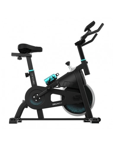 Cecotec Drumfit Indoor 10000 Teseo Bicileta Estatica - Pantalla LCD - Transmision por Correa - Sillin Ergonomico Ajustable -