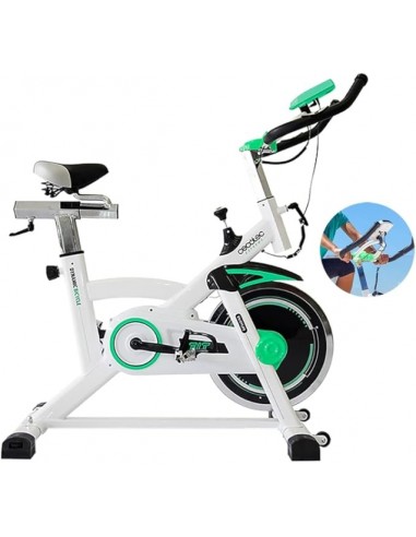 Cecotec Extreme X Bicicleta Estatica con Volante de 16kg - Transmision por Correa - Pantalla LCD Multifuncion - Manillar