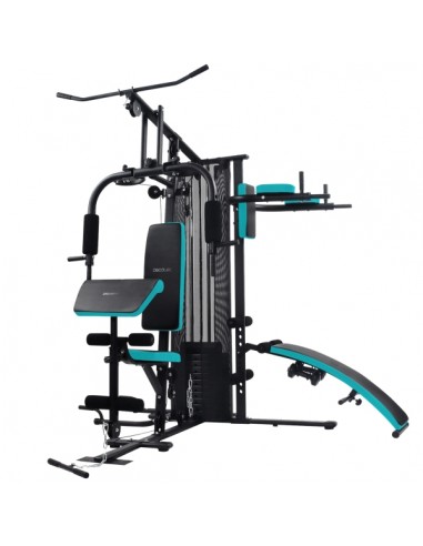 Cecotec Drumfit HomeGym 2000 Double Estacion de Entrenamiento Multifuncional - Bloque de Pesas 65kg - 2 Mancuernas de 1.5kg -