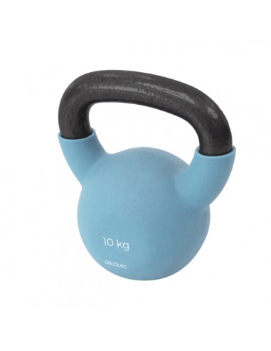 Cecotec Drumfit KettleBell 10000 Neo Pesa Rusa de 10kg - Recubrimiento de Neopreno - Hierro Fundido - Agarre Ergonomico -
