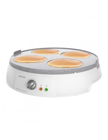 Cecotec Fun Crepestone Twin Crepera - 1200W - Placa Antiadherente Reversible - Espatula y Rodillo - 30.5cm de Diametro -